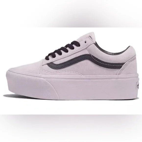 •VANS•NWT LAVENDER SUEDE STACKFORM LOW TOP OLD SKOOL SNEAKERS SIZE 8 - Picture 4 of 10